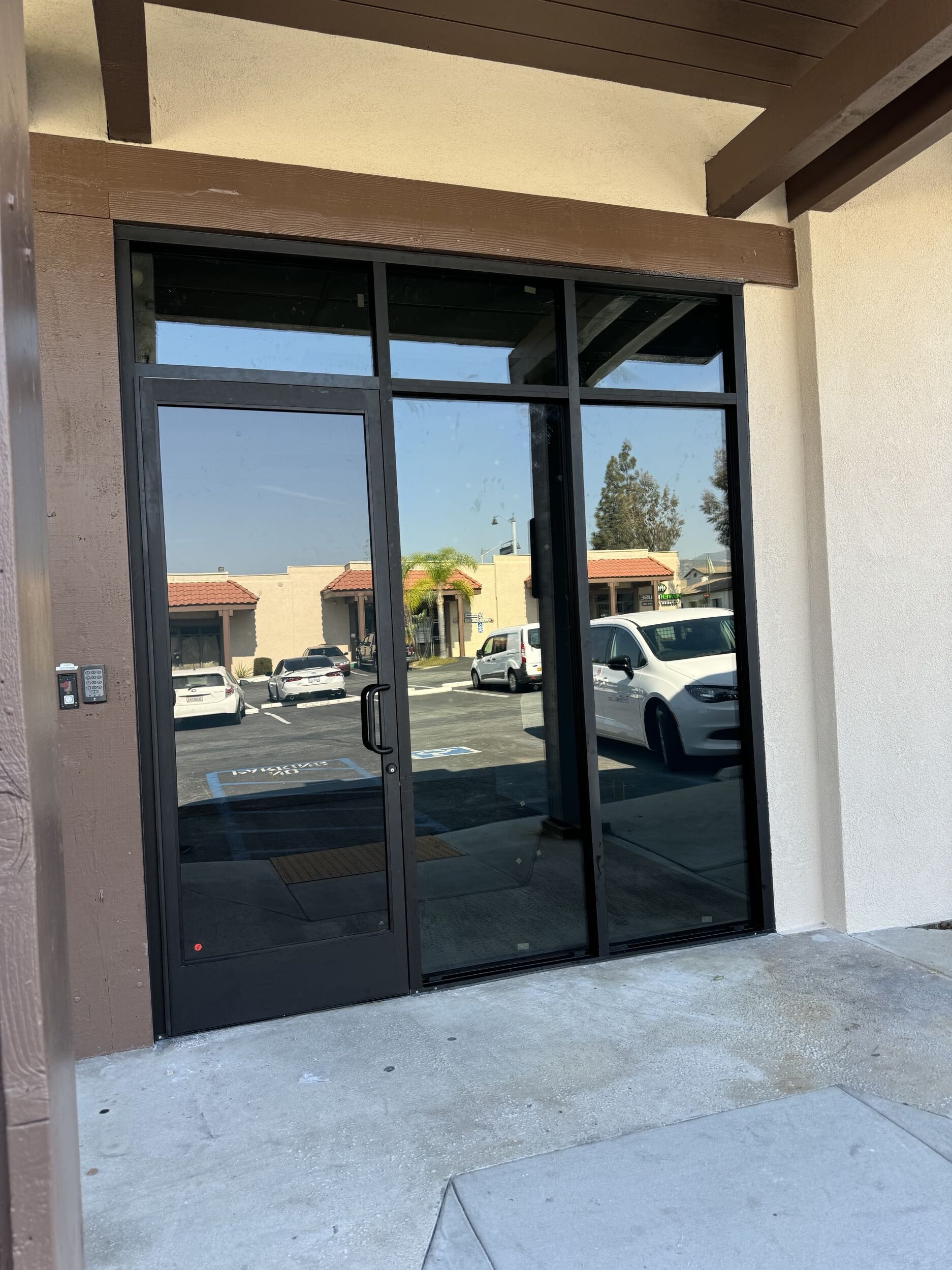 Commercial building following vehicle impact - Completion