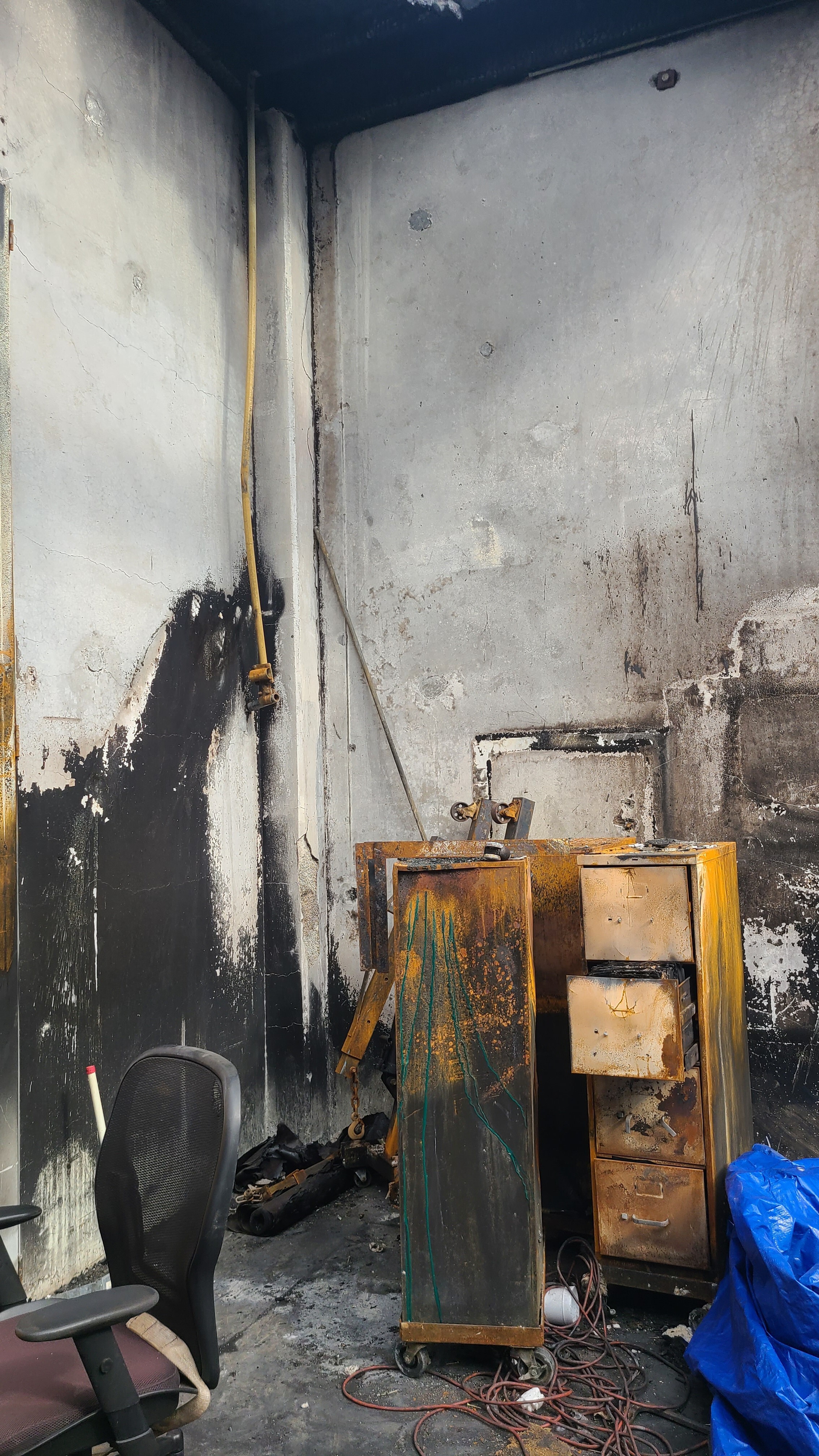 Mixed use industrial  building reconstruction after fire damage - Before
