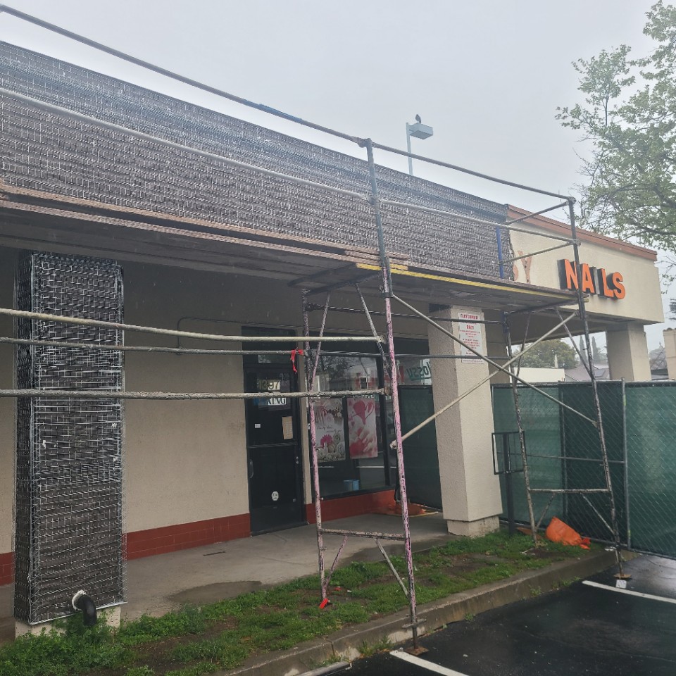Retail Commercial building reconstruction after fire damage - During Construction