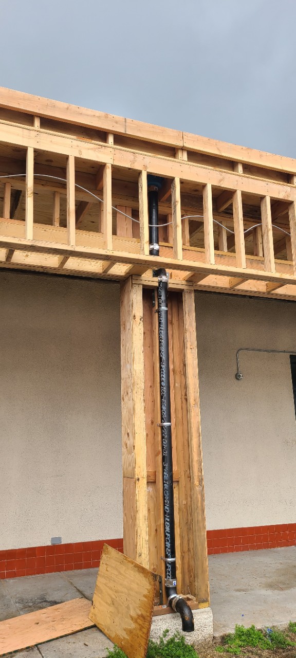 Retail Commercial building reconstruction after fire damage - During Construction
