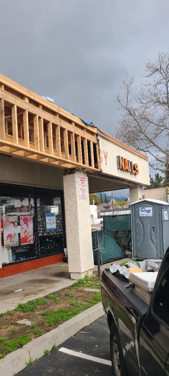 Retail Commercial building reconstruction after fire damage - During Construction