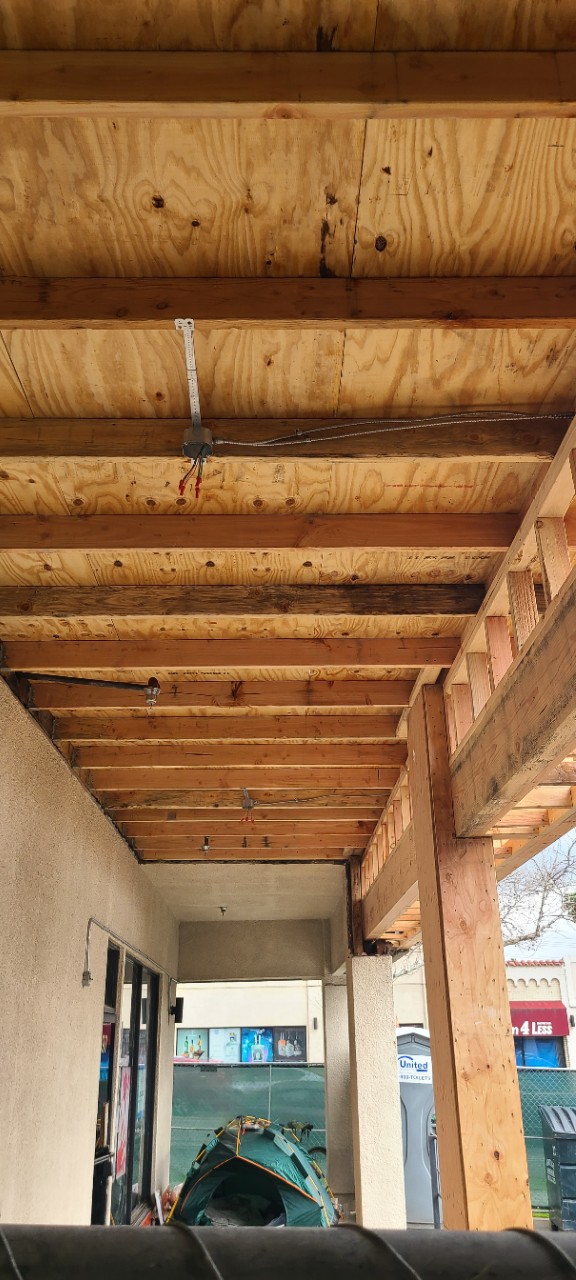 Retail Commercial building reconstruction after fire damage - During Construction