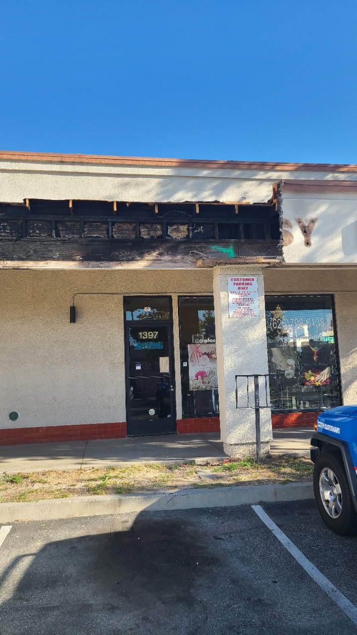 Retail Commercial building reconstruction after fire damage - Before