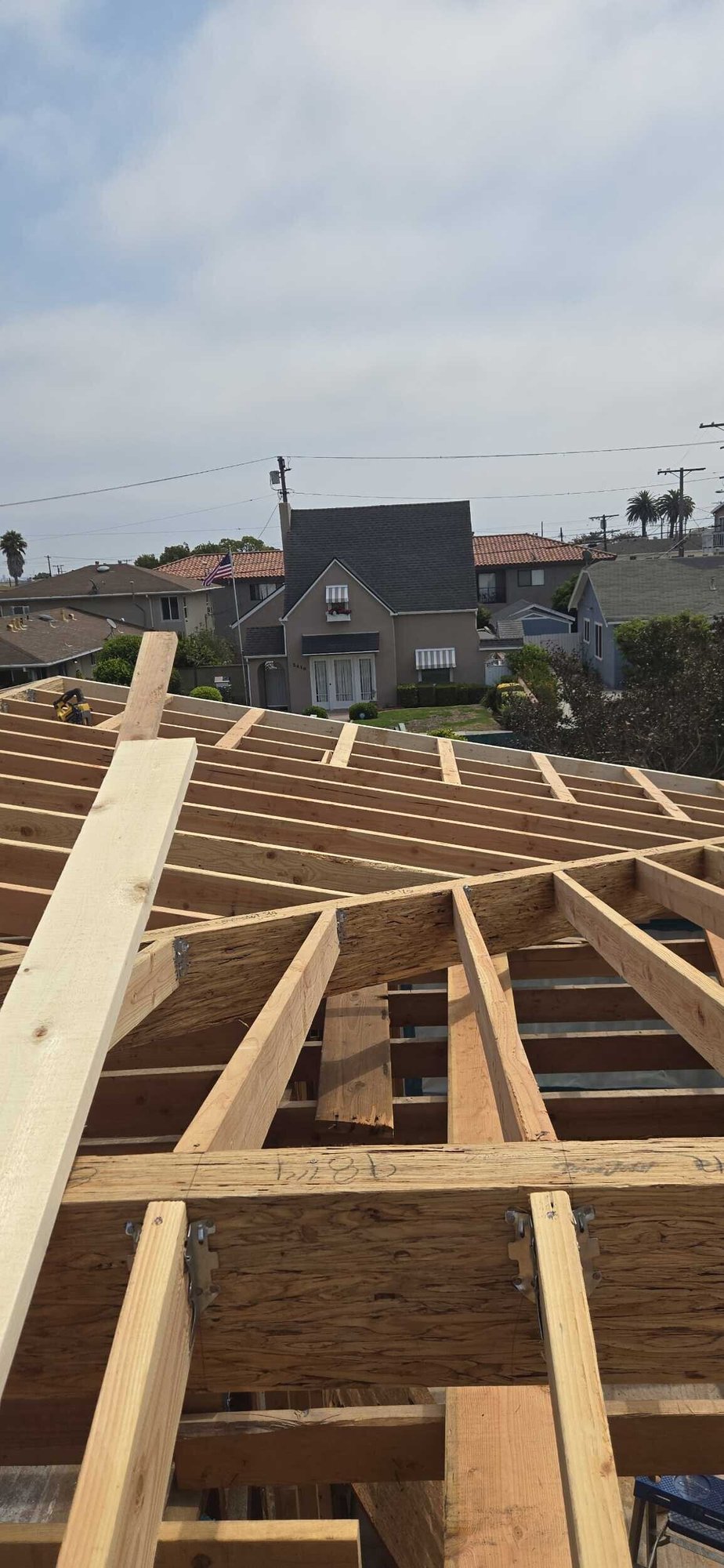 Reconstruction residential home after kitchen fire - During Construction