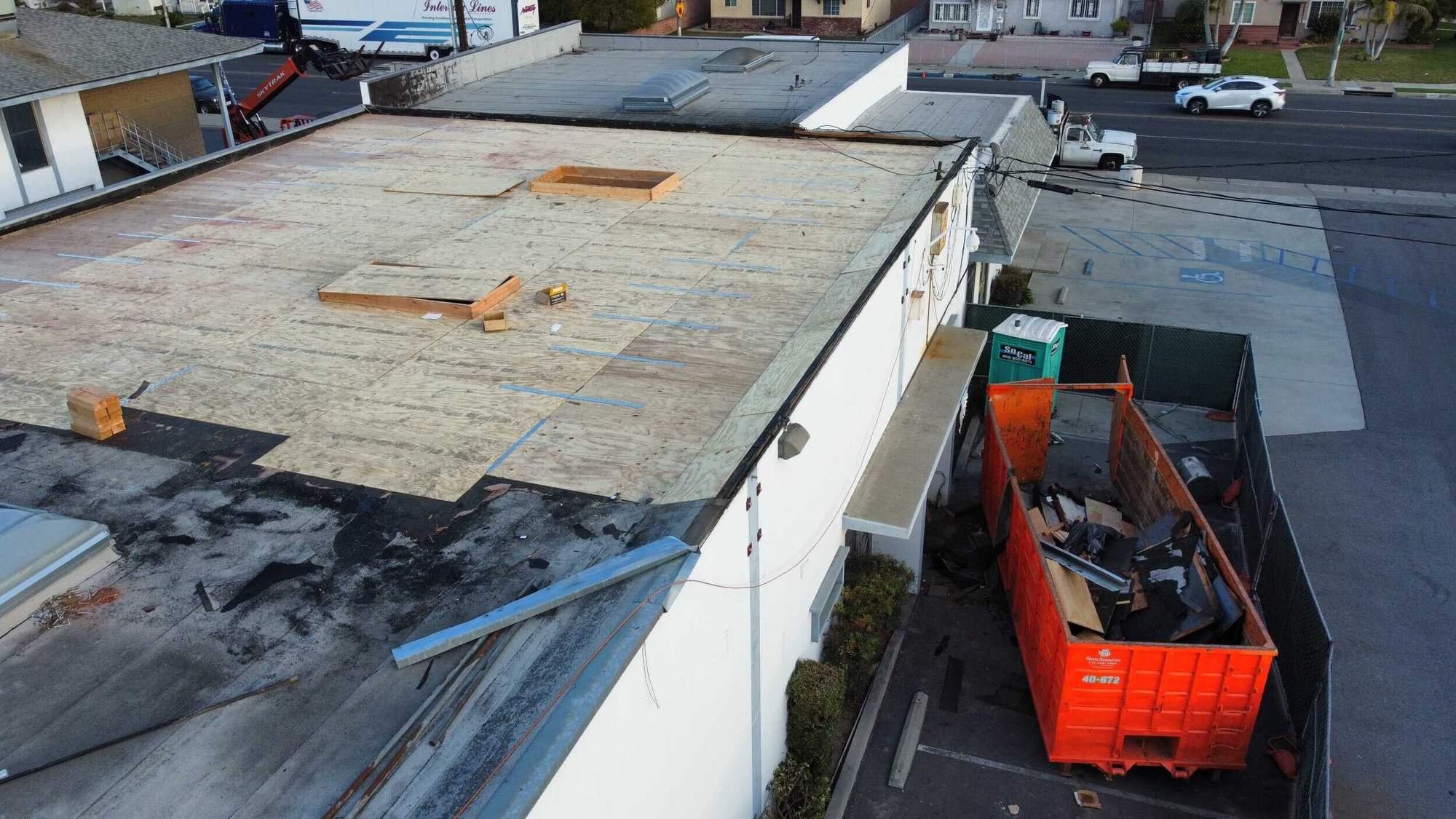 Mixed use industrial  building reconstruction after fire damage - During Construction
