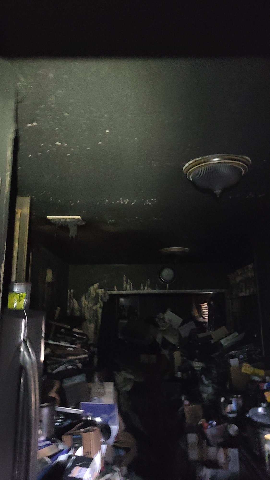 Residential single-family home after fire damage - Before