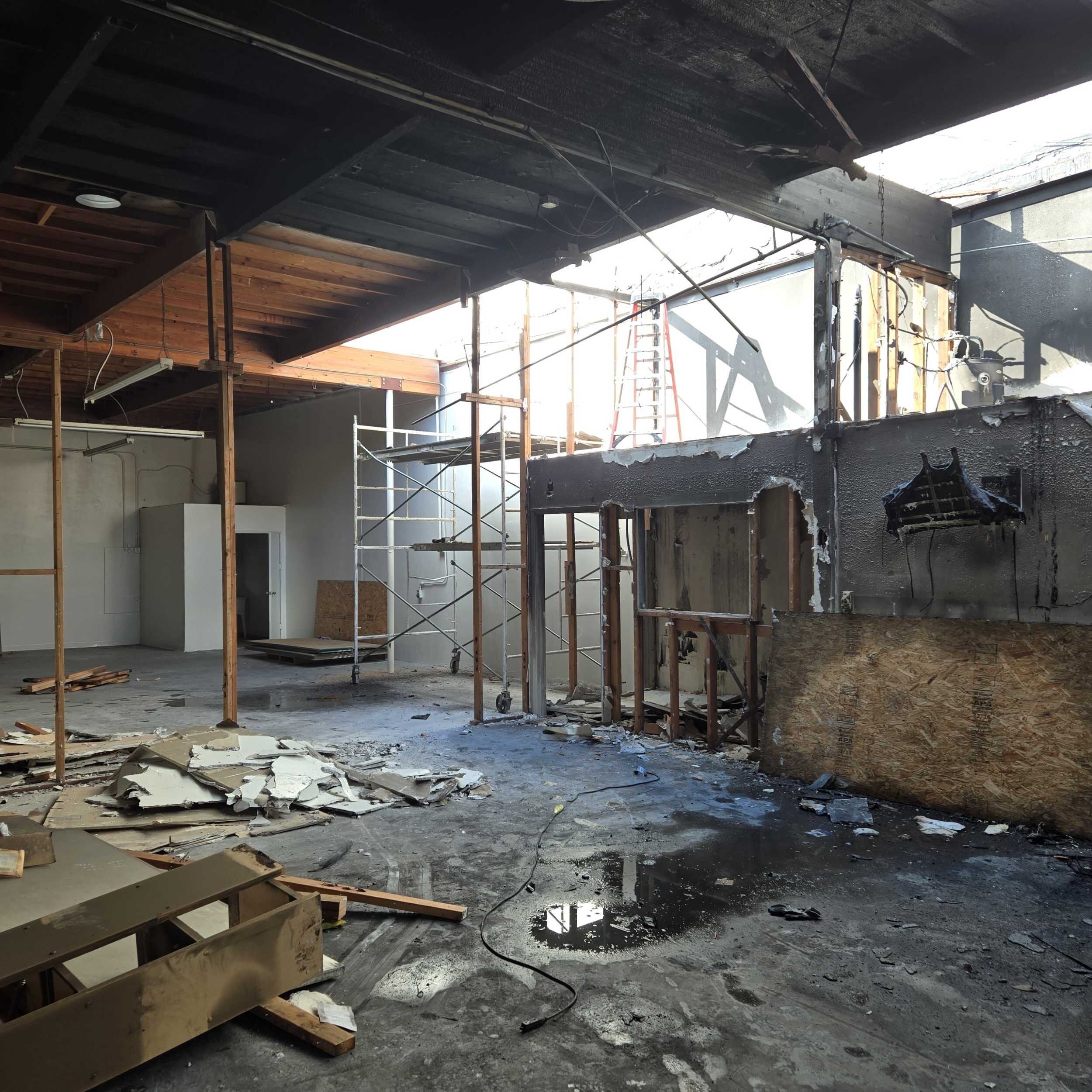 South Bay Commercial building reconstruction after fire damage - Before
