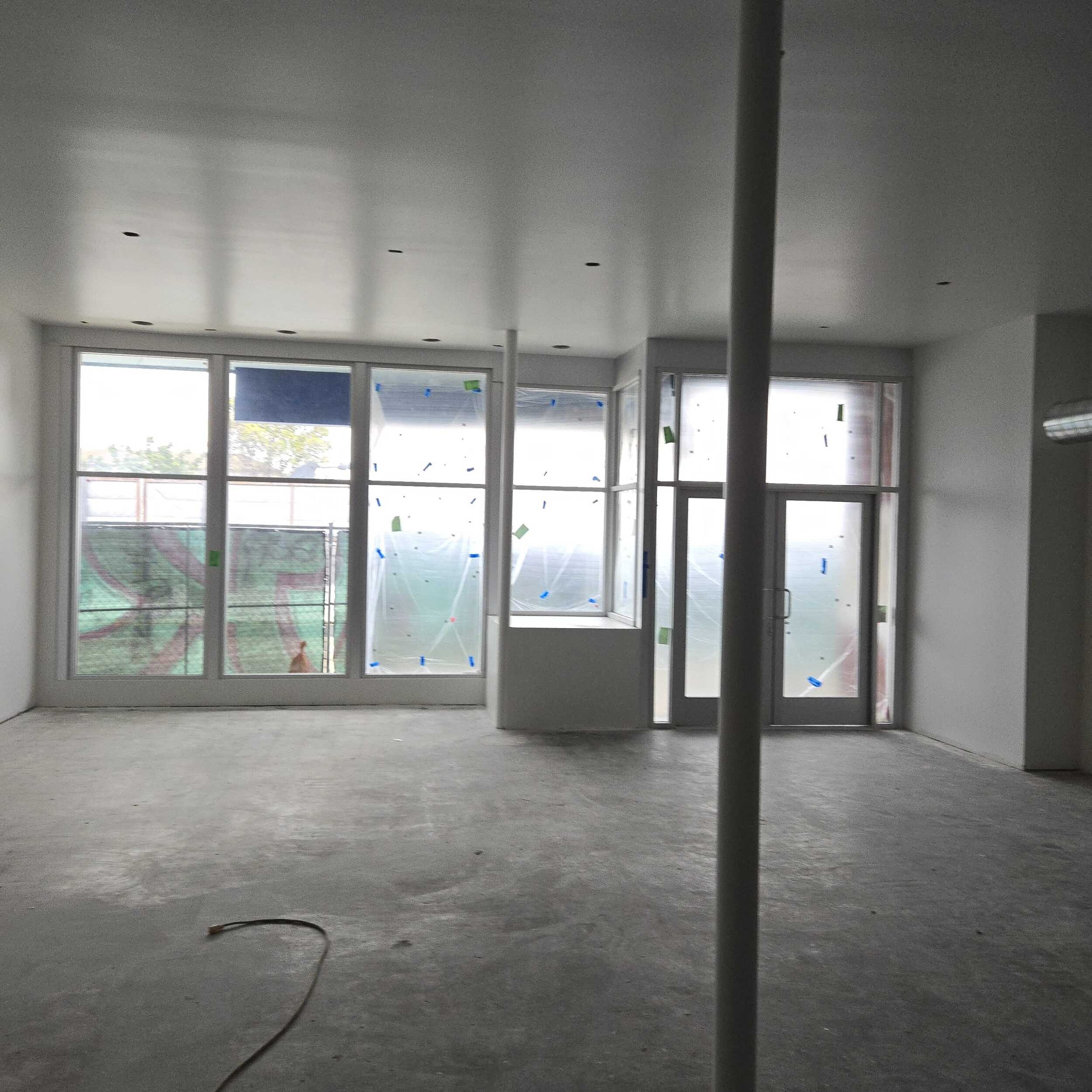 Commercial building reconstruction after fire damage - Completion