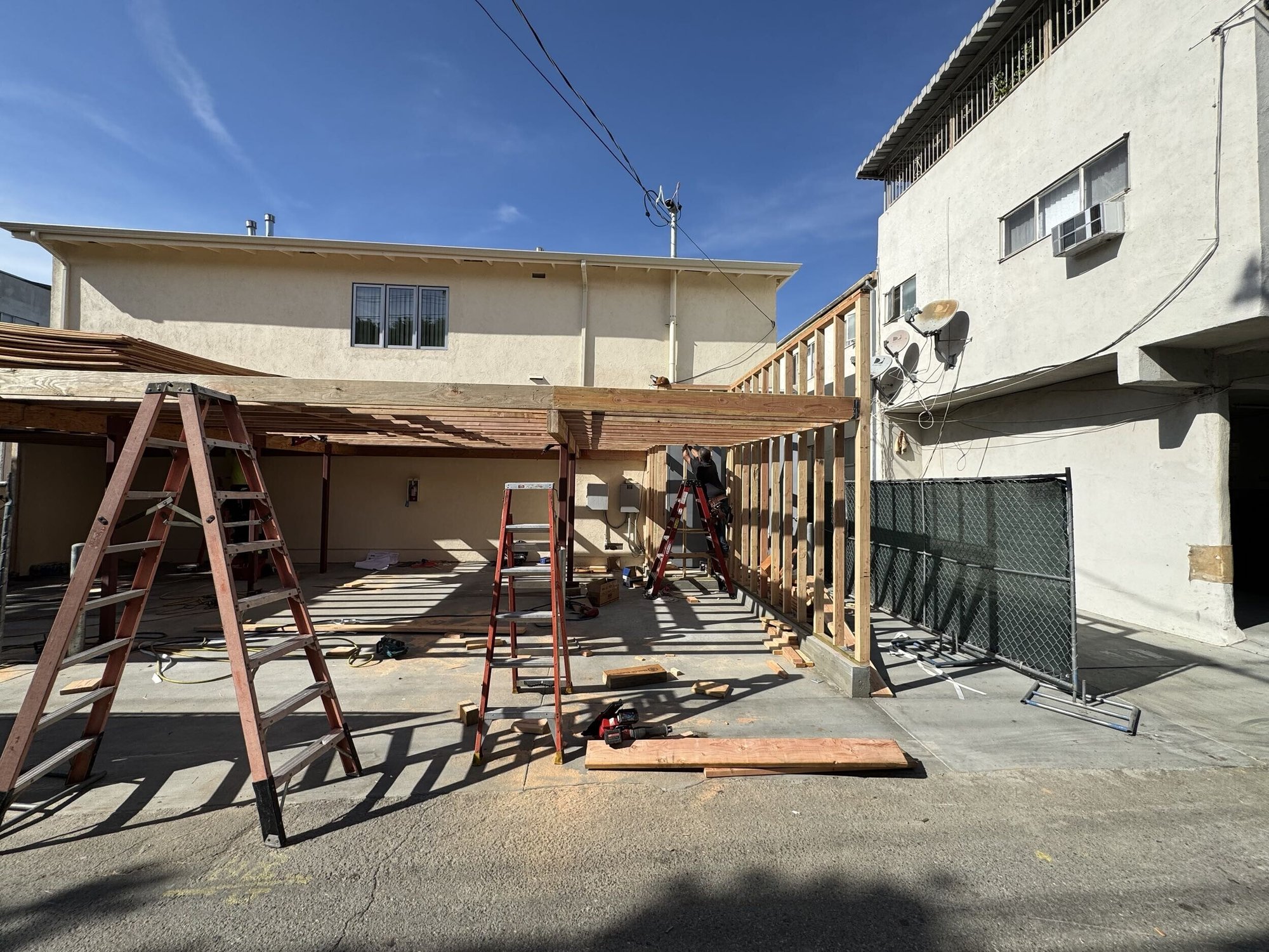 Multi-family fire reconstruction - During Construction