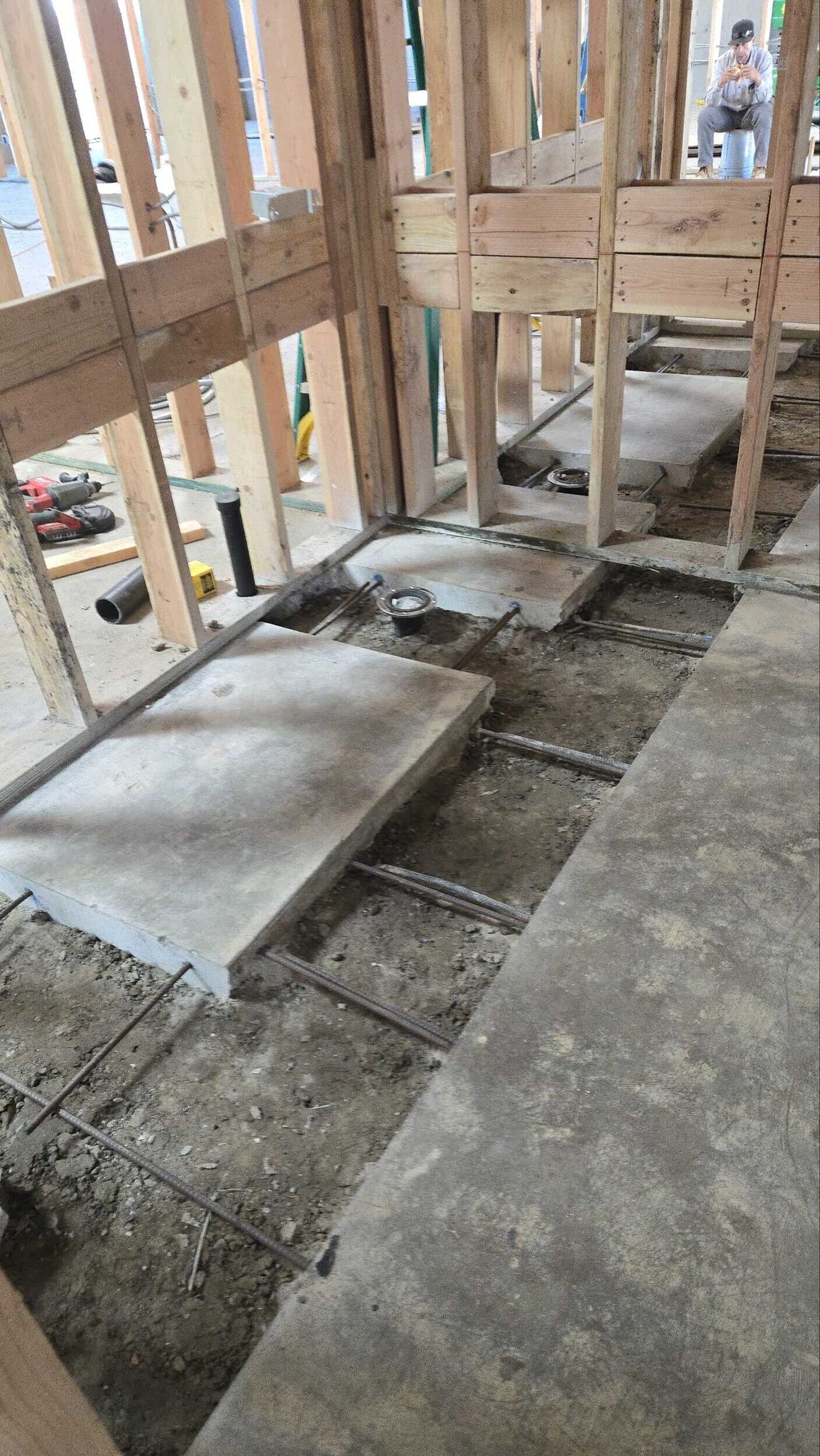 Mixed use industrial  building reconstruction after fire damage - During Construction