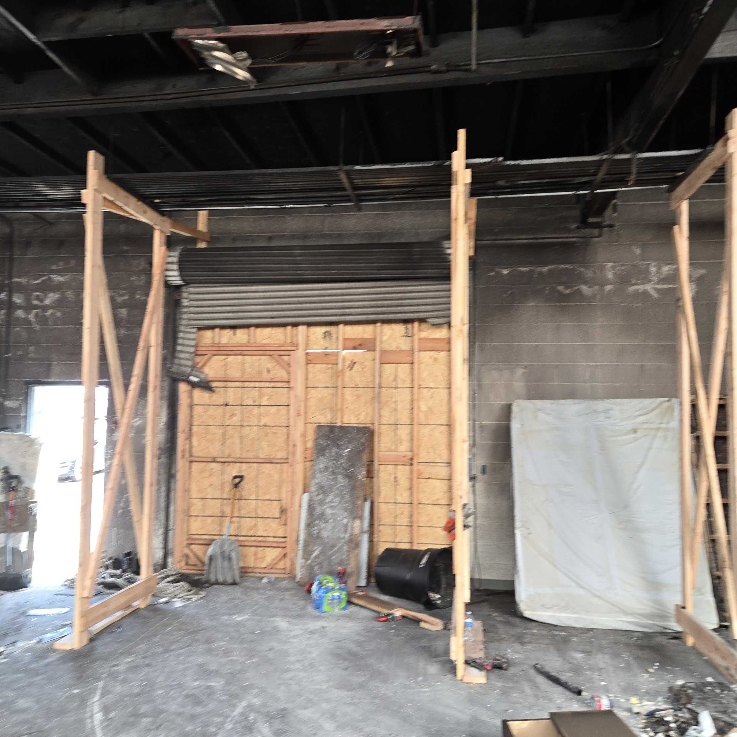 South Bay Commercial building reconstruction after fire damage - Before
