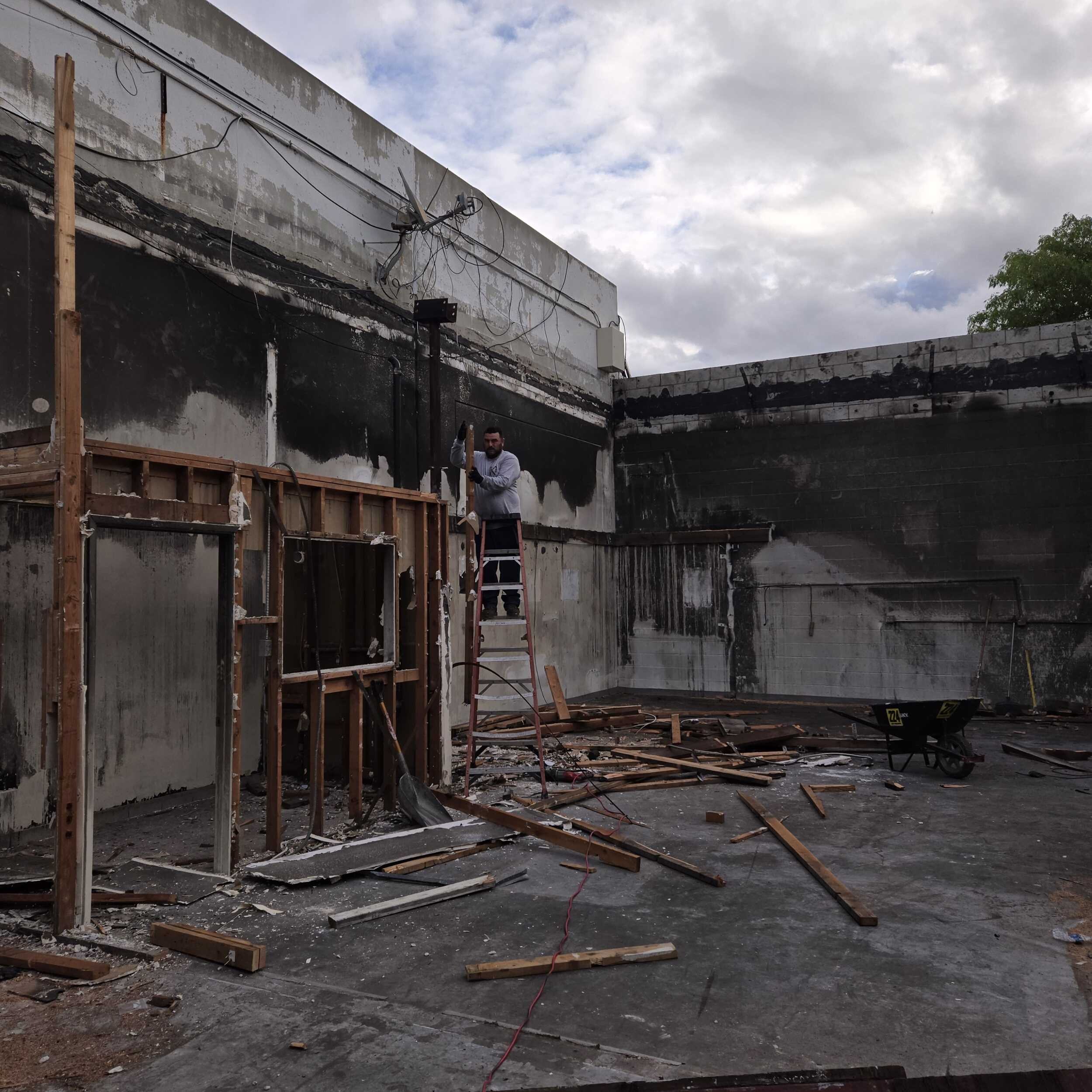 South Bay Commercial building reconstruction after fire damage - Before