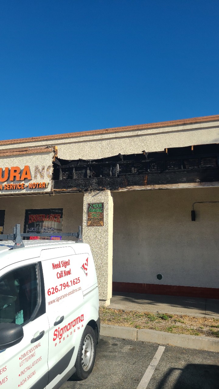 Retail Commercial building reconstruction after fire damage - Before