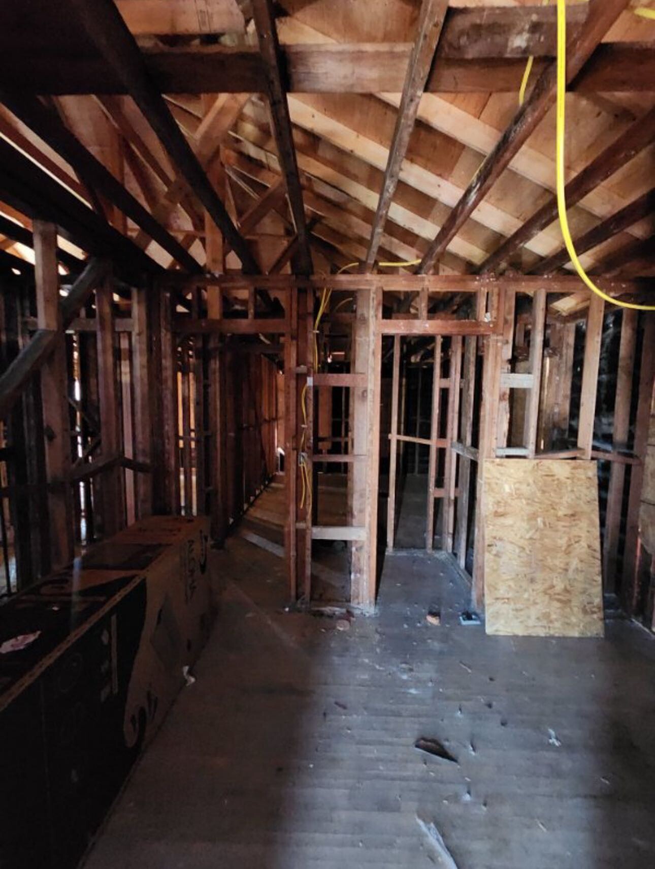 Residential single-family home after fire damage - Before