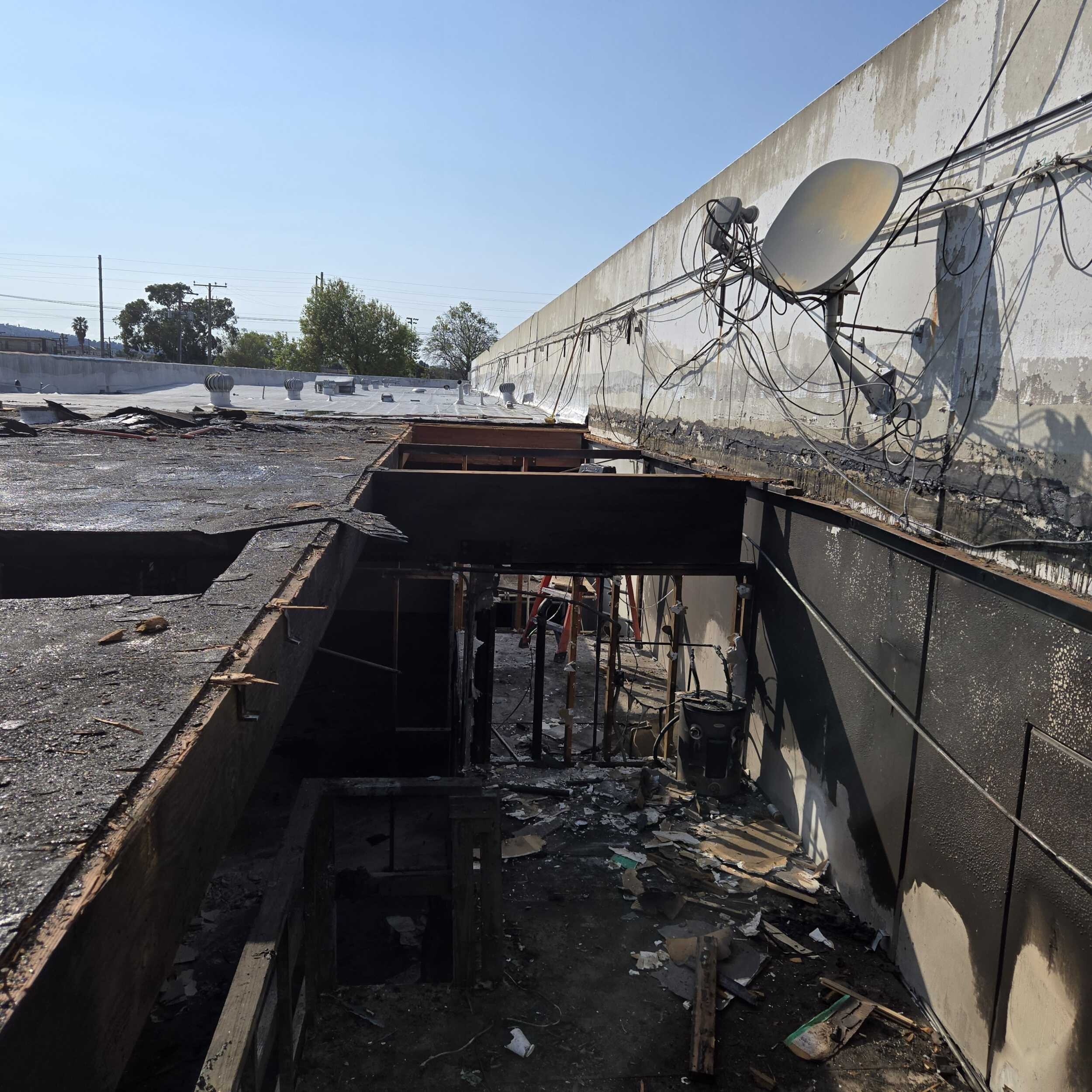 South Bay Commercial building reconstruction after fire damage - Before