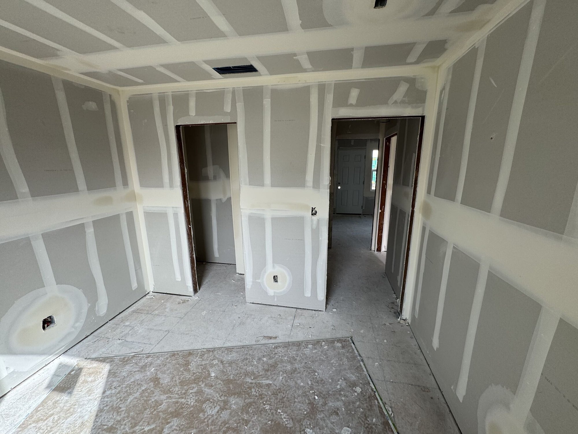 Residential single-family home after fire damage - During Construction